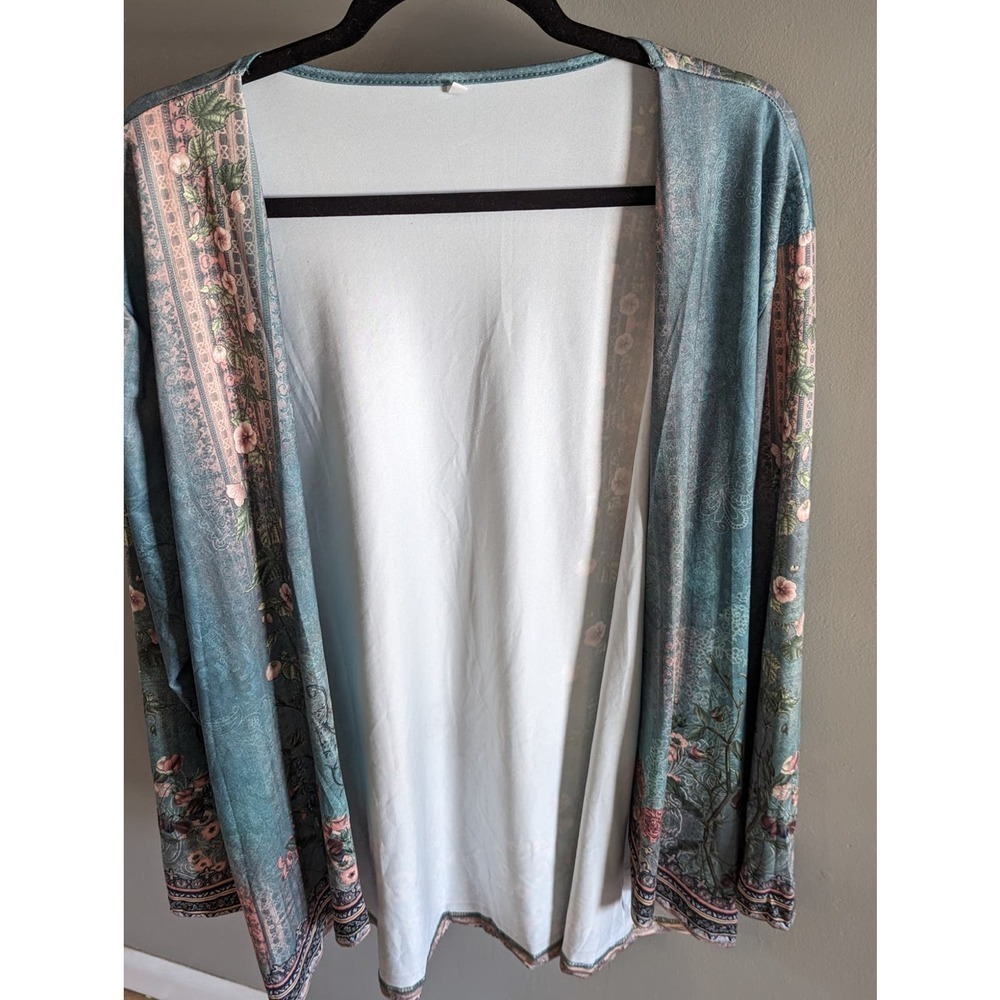 Lightweight Floral Pattern Draped Cardigan size.XL